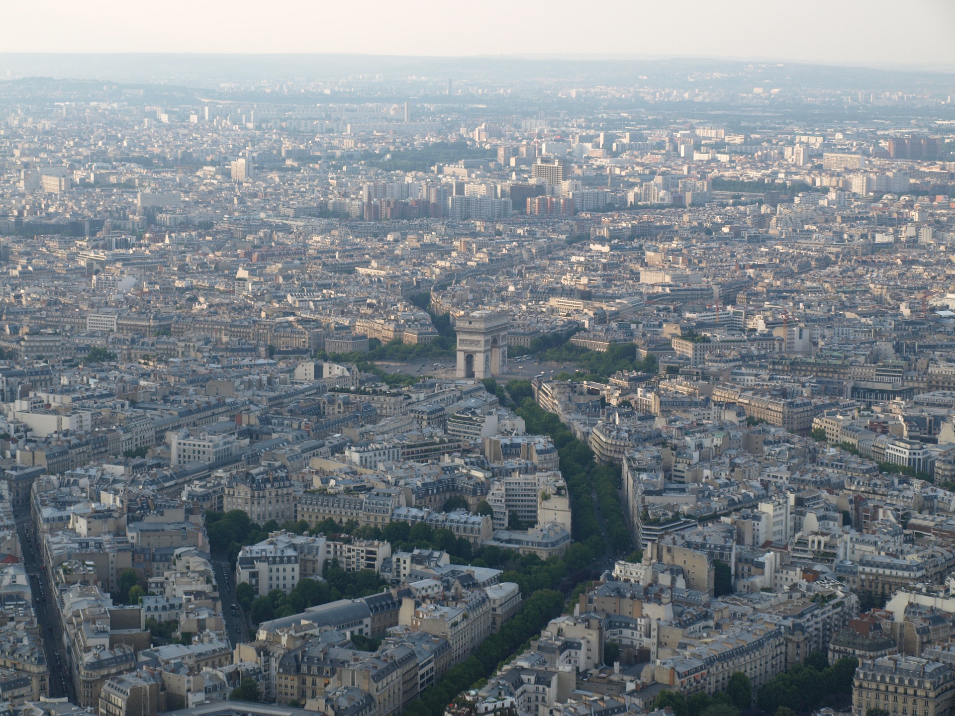 Arc De Triomphe in the Distance